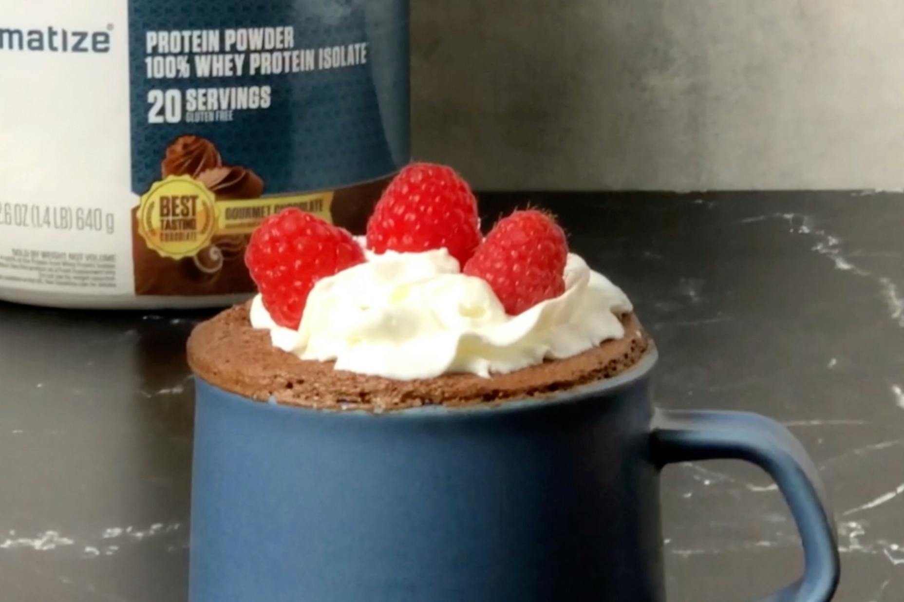Double Chocolate Protein Mug Cake