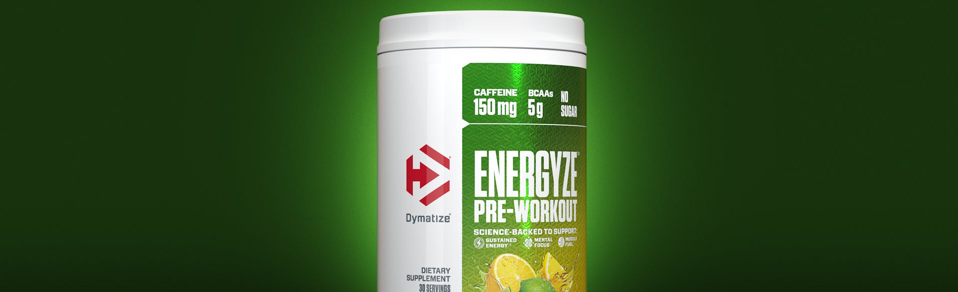 Lemon Lime Energyze Pre-Workout by Dymatize.