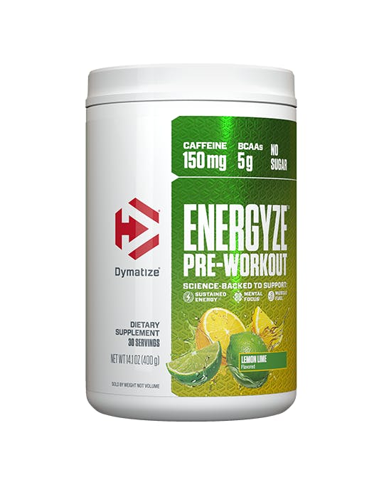Lemon Lime Energyze Pre-Workout by Dymatize.