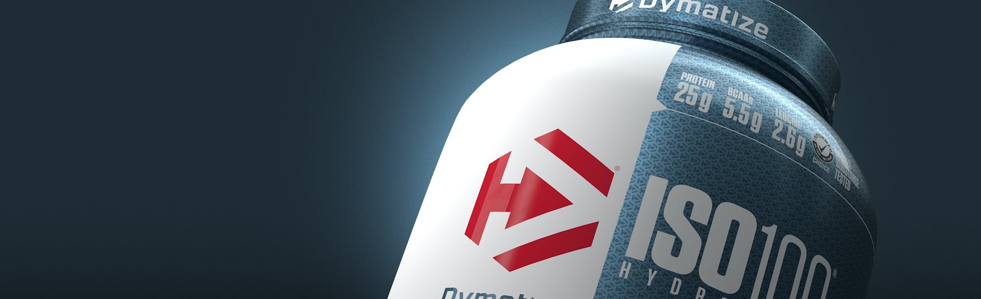 A tub of Dymatize ISO100