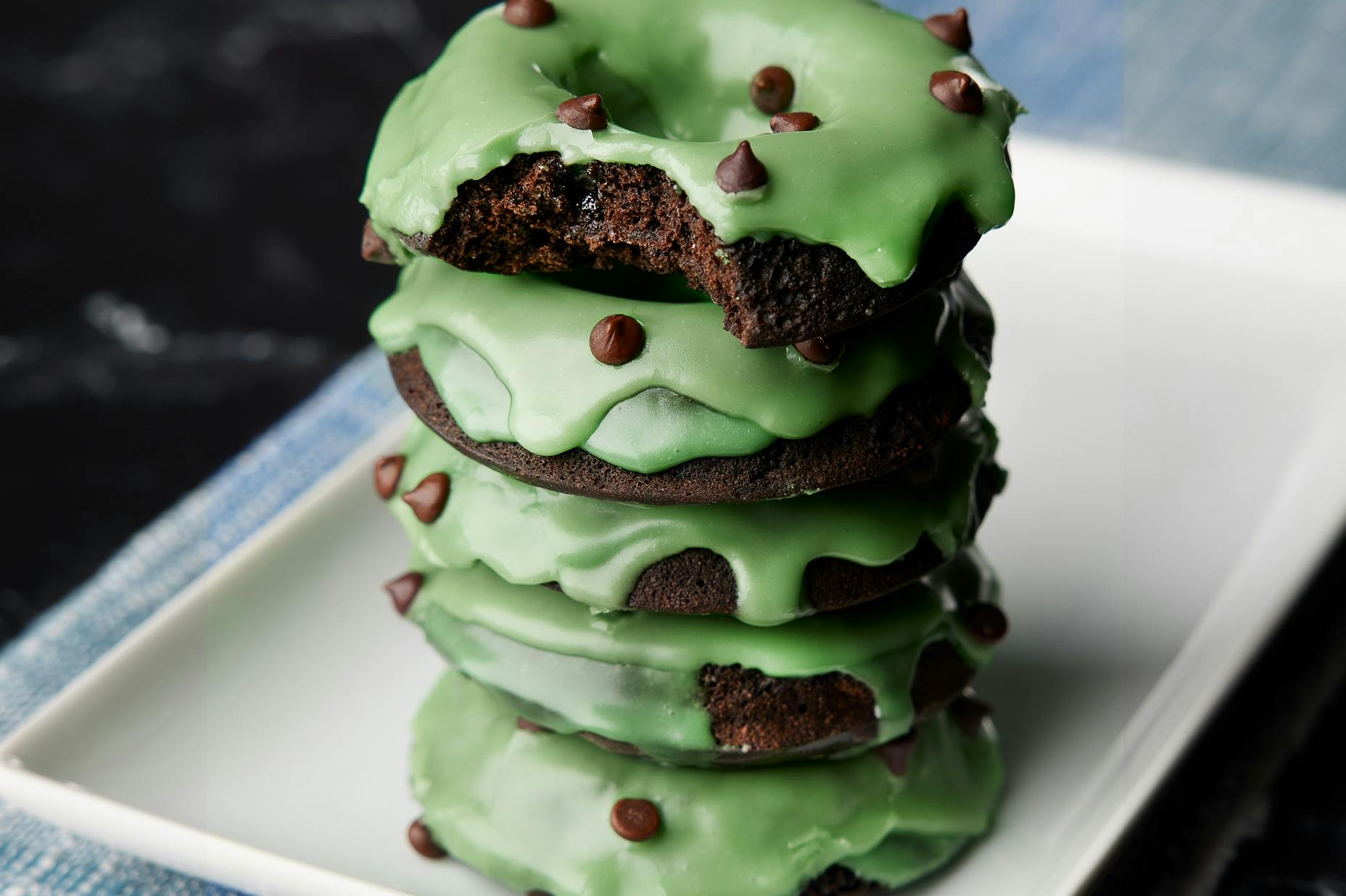 Mint Chocolate Protein Donuts